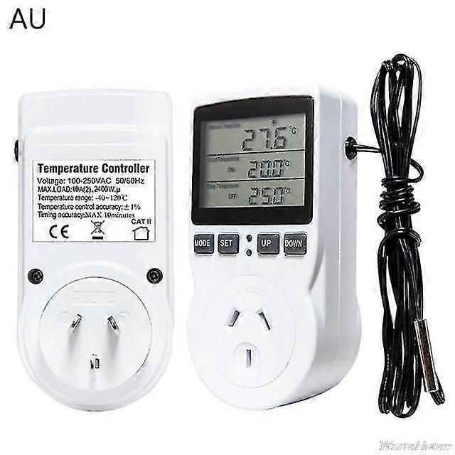 16A Multi-function Thermostat Digital Temperature Controller Socket Outlet W/ Timer Switch Sensor Probe Heating Cooling F20 21