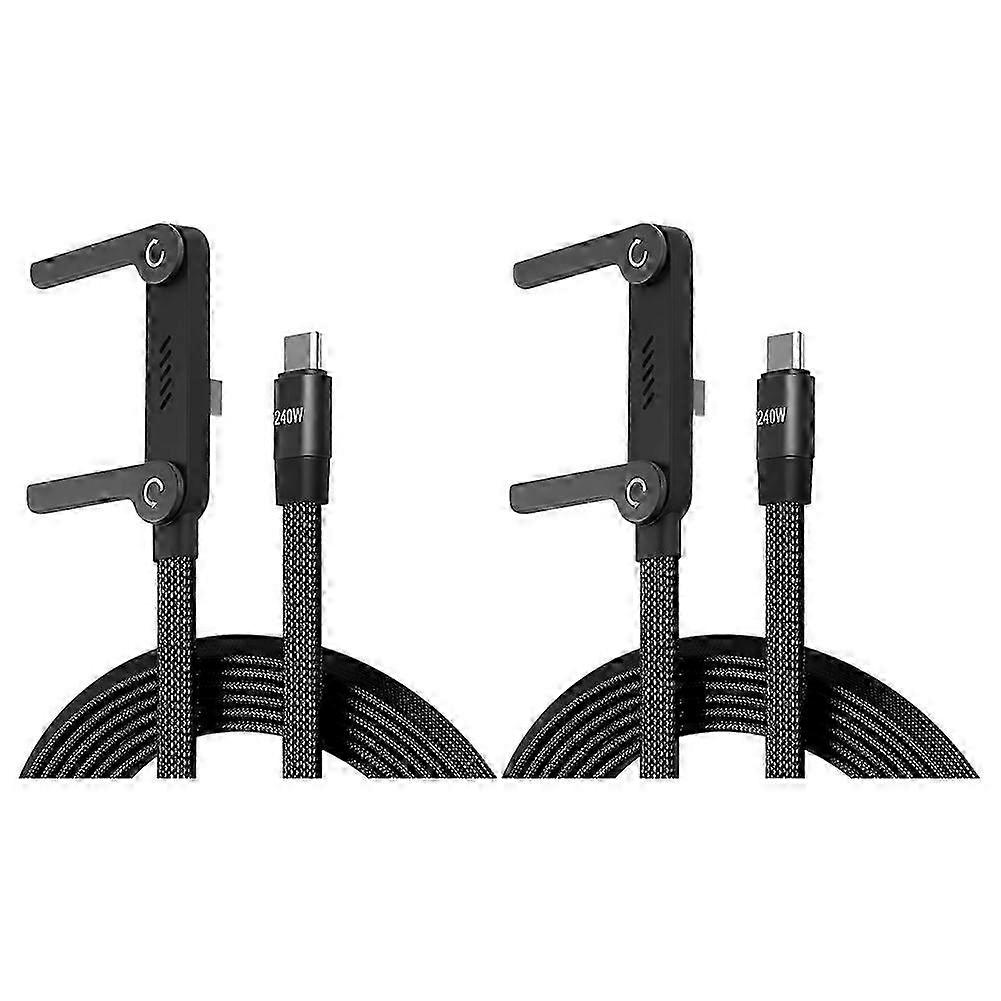 240W TypeC to TypeC Charge Cable with Stand compatible with Fast Charging and Data Sync 1.5m