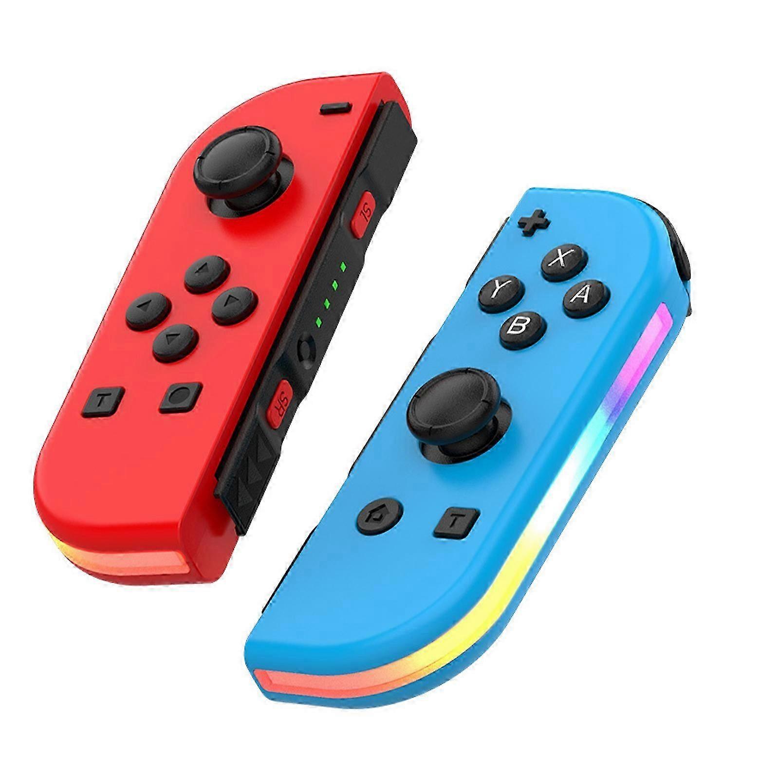 Controller for Switch, Replacement for Switch Controllers with RGB Light, Right and Left Wireless Controller, Dual Vibration, Wake-up, Motion Control