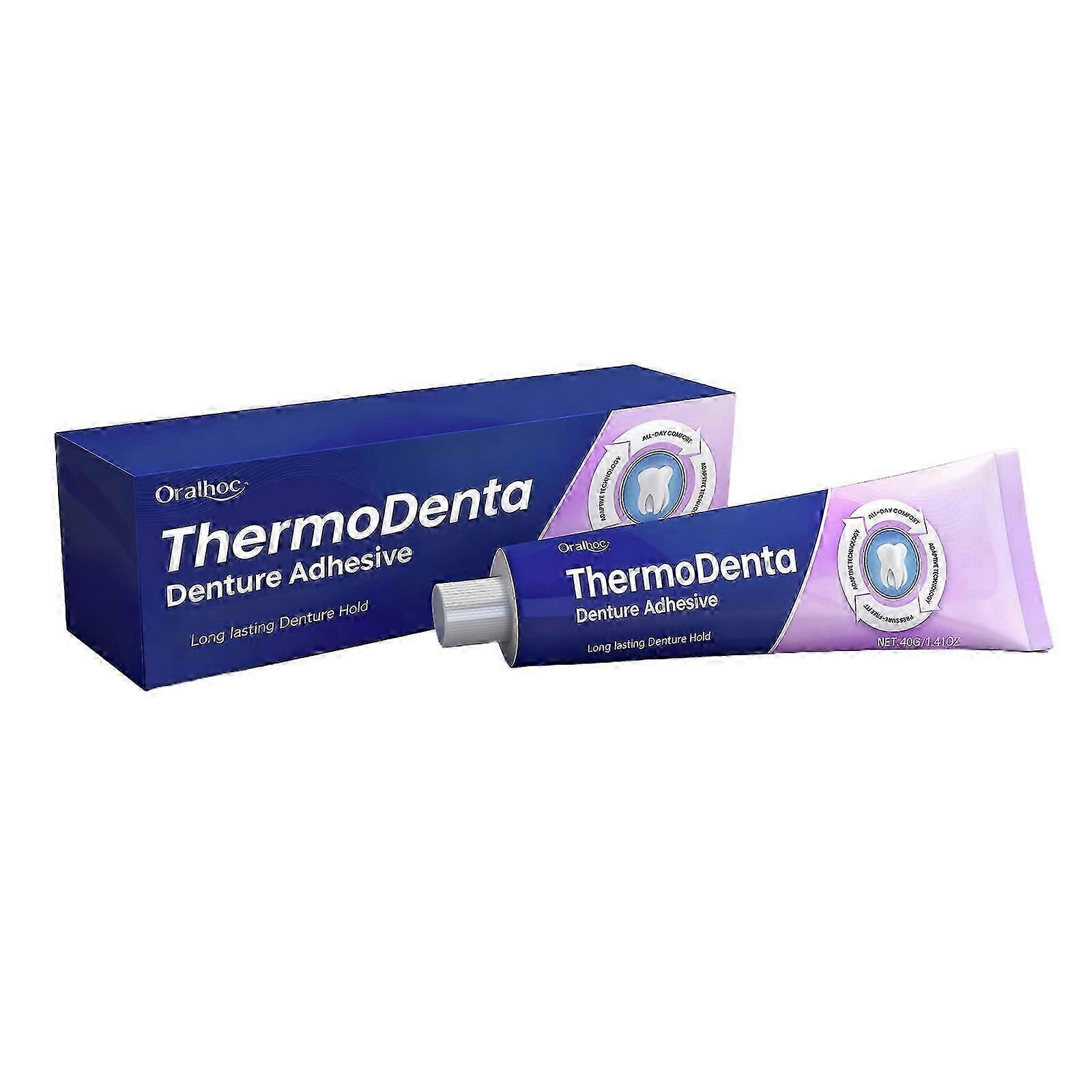 2pcsDenture Adhesive, for denture stability, soft and comfortable wear
