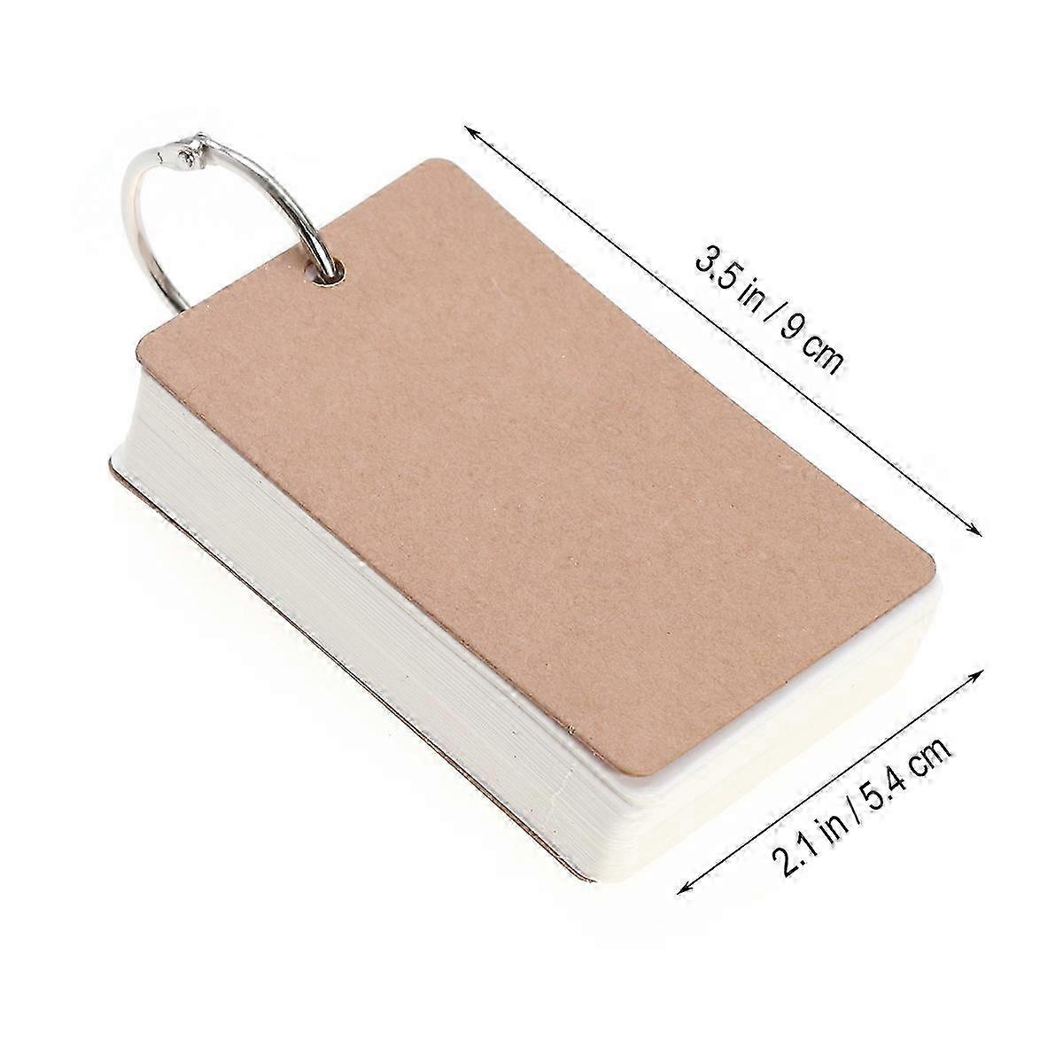 Binder Ring Message Note Cards compatible with Noting 50 Pages White Study Cards