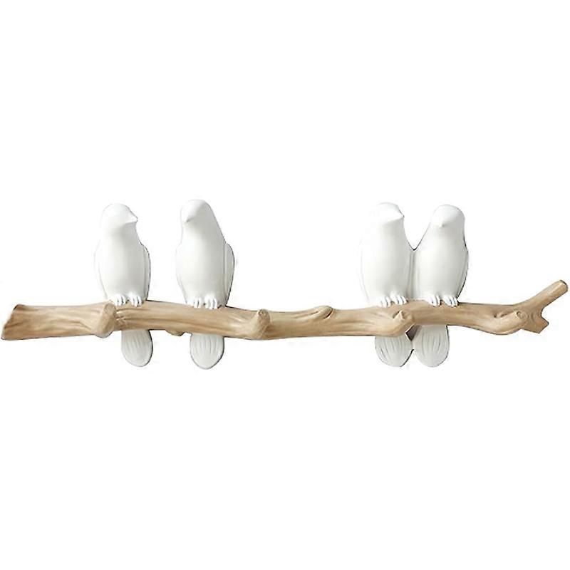 Wall Mounted Hook Rack Birds, Creative Design, Decorative Art