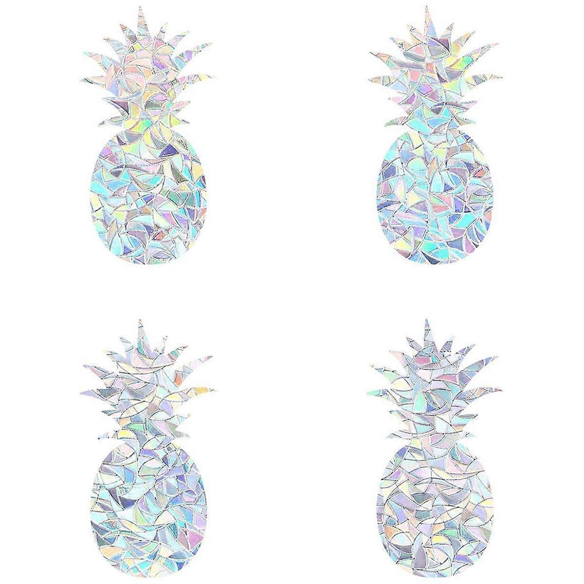 Decorative Pineapple Pattern Reusable Window Decals For Glass