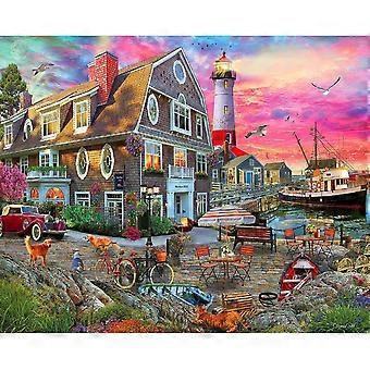 Jigsaw Puzzle Seaside Coastal Harbor Inn HAA688