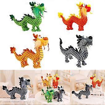 2024 Chinese Dragon Plush Toy Red Mascots Stuffed Animal Cute New Year Plushies Dolls Gift for Dragon Year People