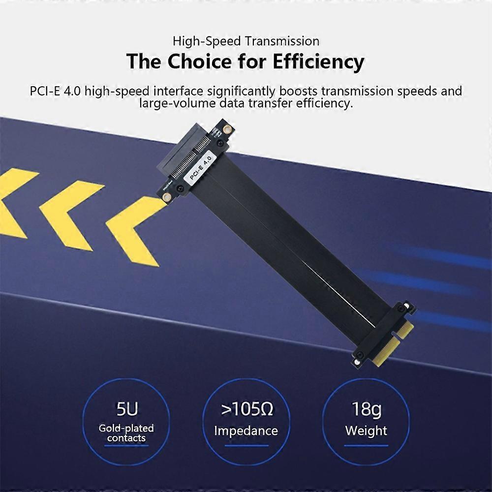 PCIe 4.0 X4 Riser Cable GPU Graphics Card Extension Adapter High Speed PCIe Data Cable for GPU Motherboard SSD Server
