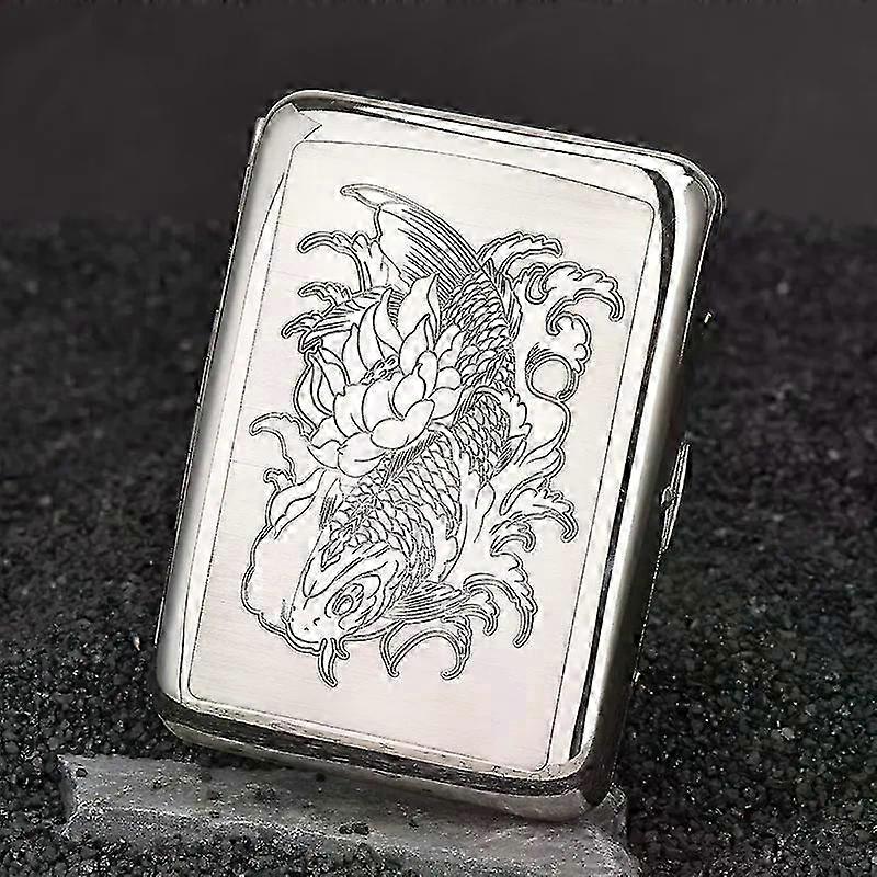 Copper Carved Cigarette Box 16cm