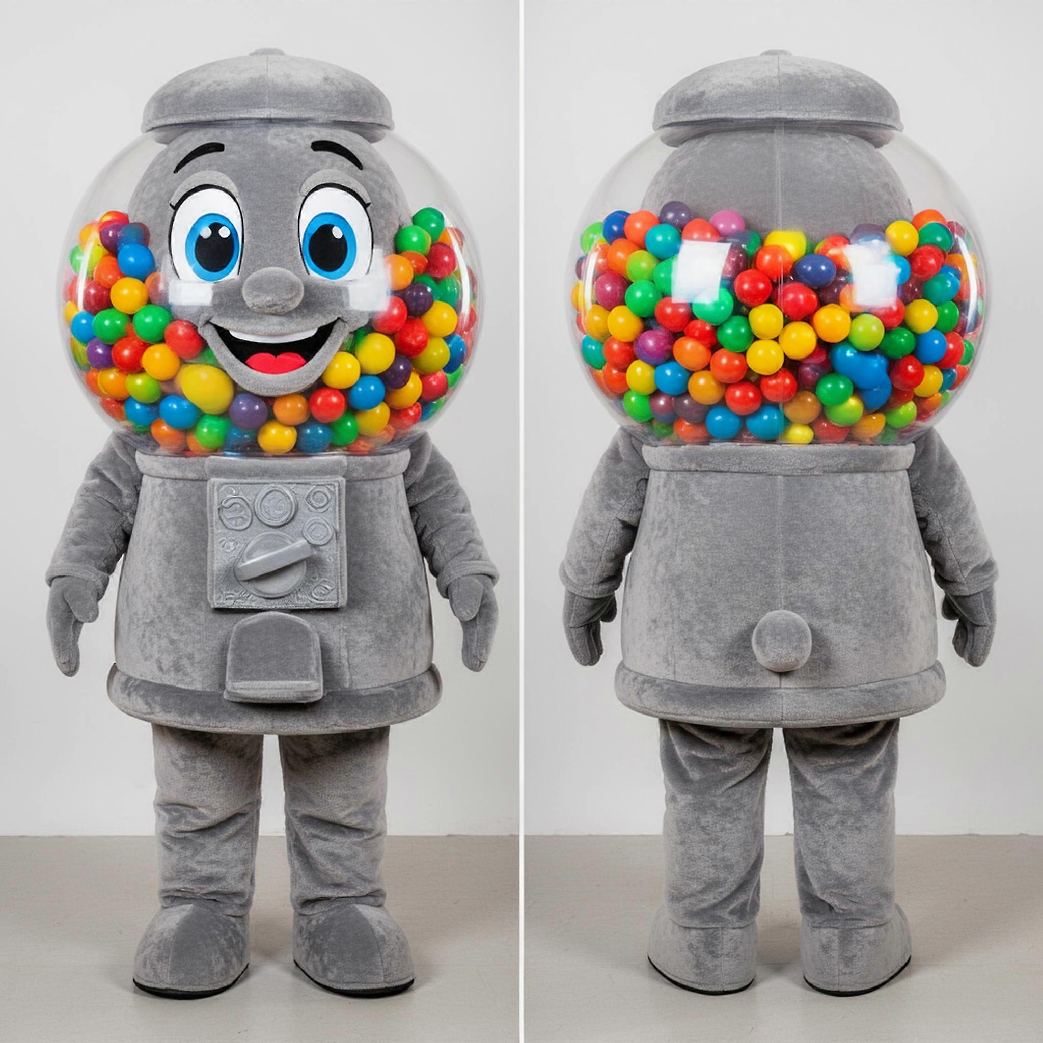 MASTICOT Vibrant Gray Rounded Gumball Machine Mascot