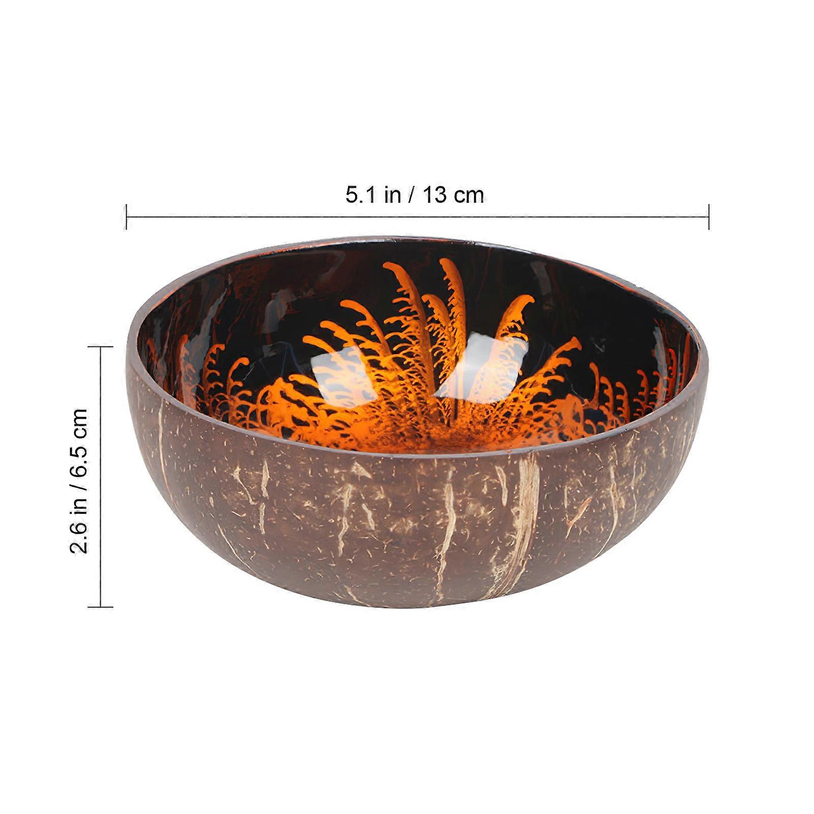 Coconut Shell Bowl for Storage Use Natural Candy Container Pattern 6