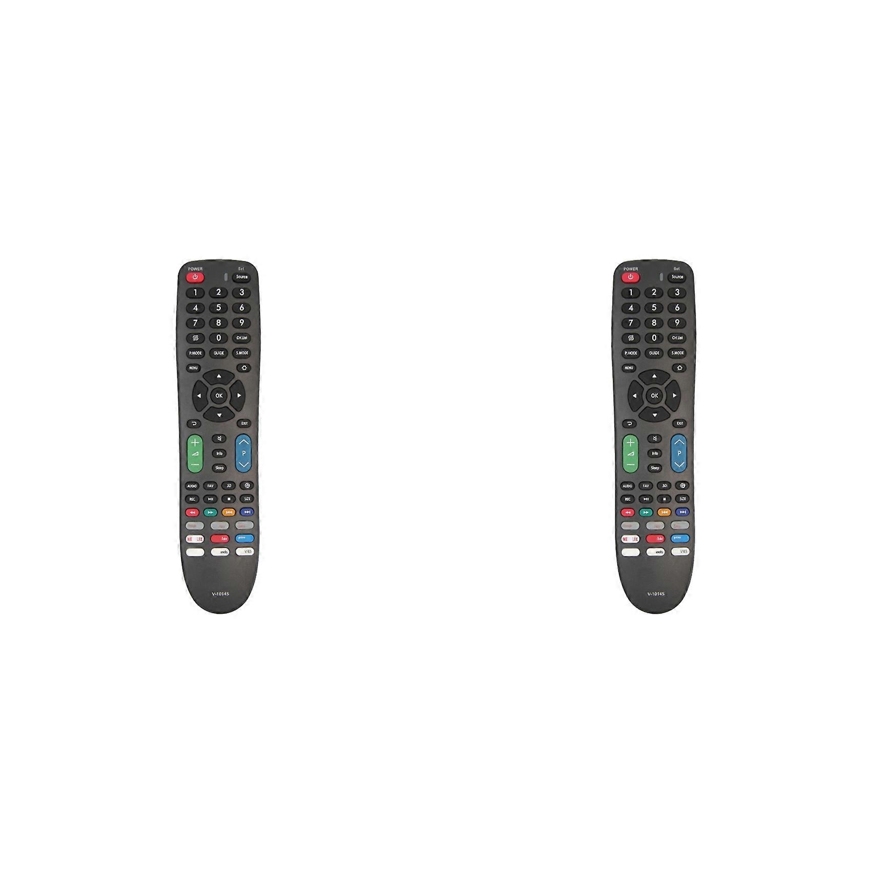2X V-1014S Universal Remote Control Multi-Device Compatibility, Easy Setup for TV, DVD,Black