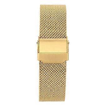 Gold Stainless Steel Mesh Watch Band 10mm Quick Release Adjustable Strap for Smartwatches Men Women