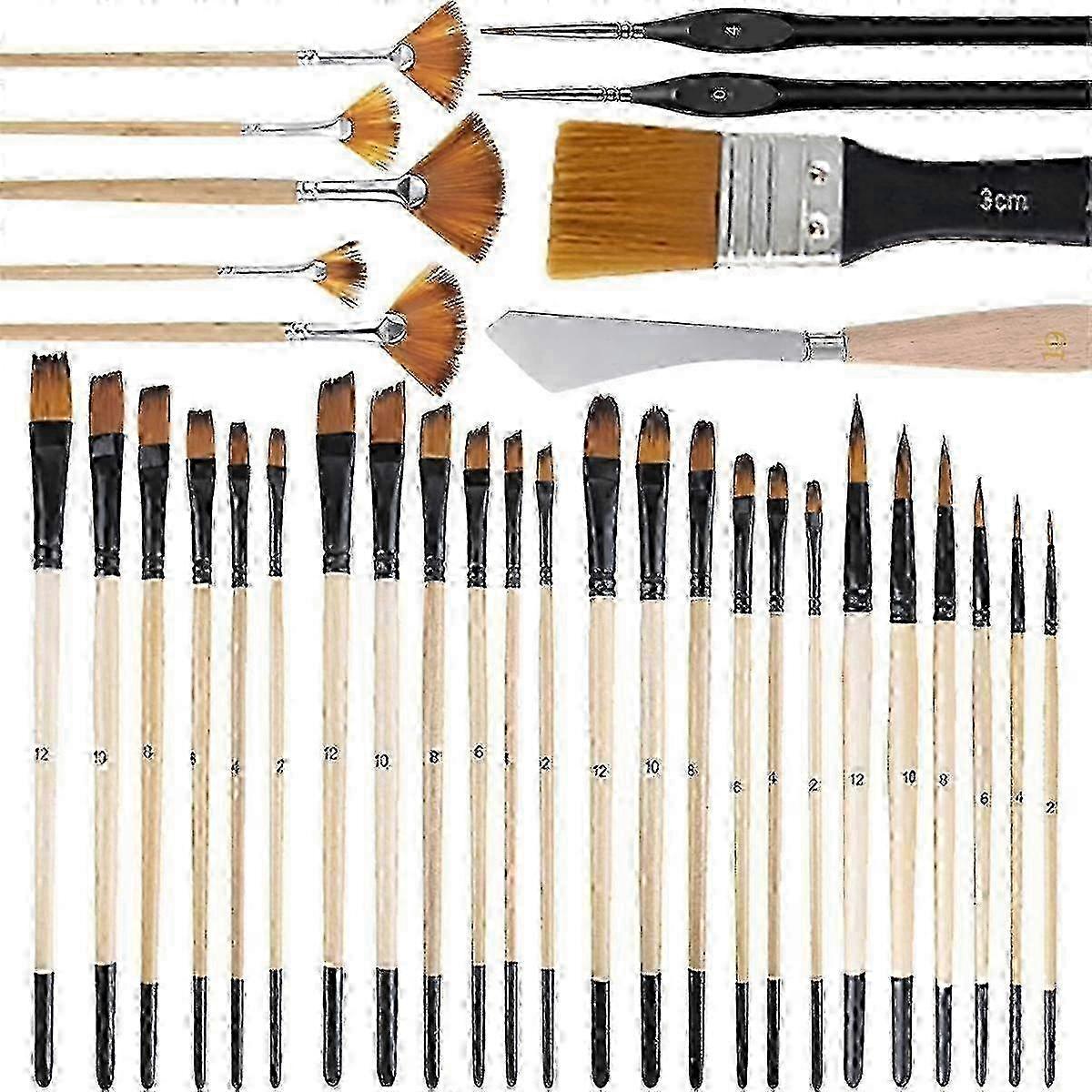 33-Piece Acrylic Painting Brush Set