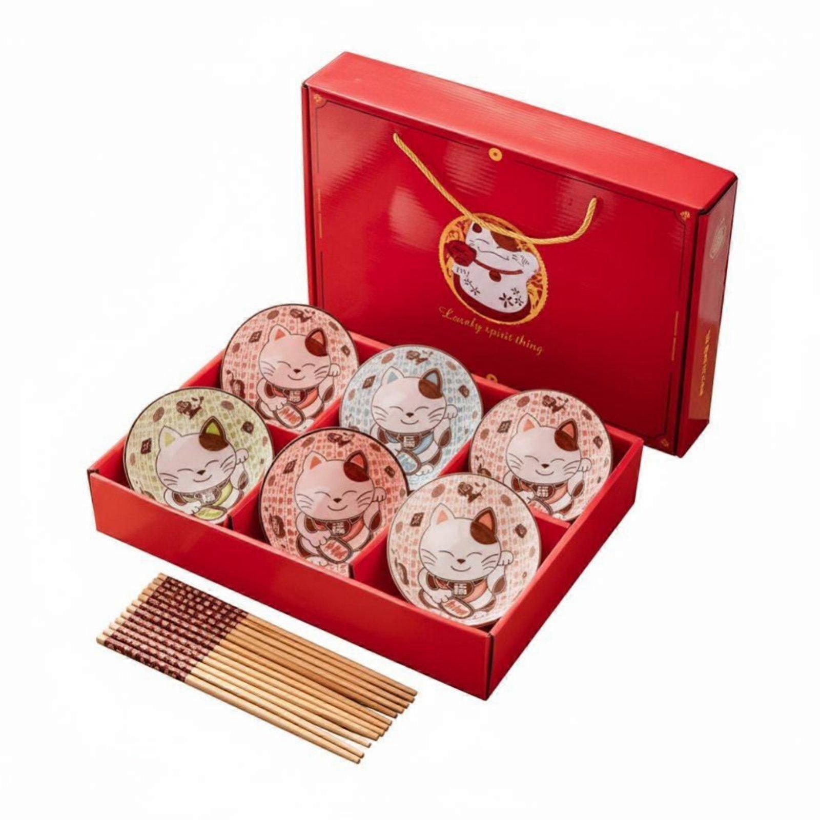 Ceramic Dinnerware Set, Bowl Plate Gift Set, Chinese Design Tableware, Assorted