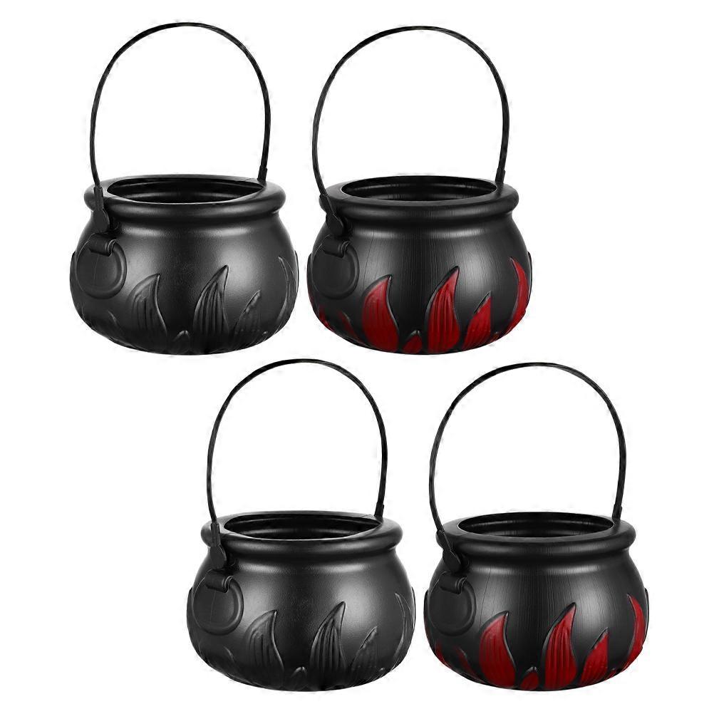 Small Handheld Buckets Plastic Candy Container for Storage 4Pcs