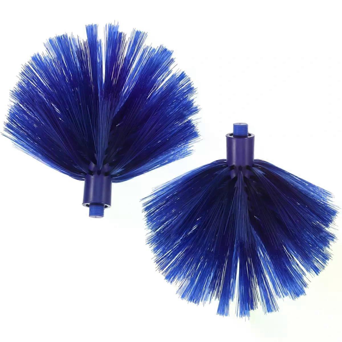 2pcs Cobweb Brush Head Replacement Blue Plastic Duster Brush