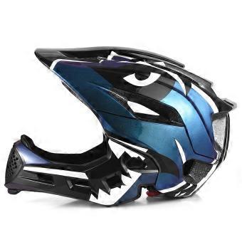 Crocodile-style detachable full-face helmet for children (cycling & outdoor sports) – Fluorescent Green