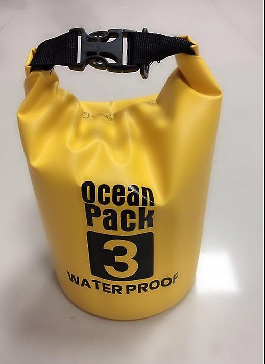 Yellow Waterproof Dry Bag Storage Sack Camping Hiking Kayak Outdoor Activity Beach Bag