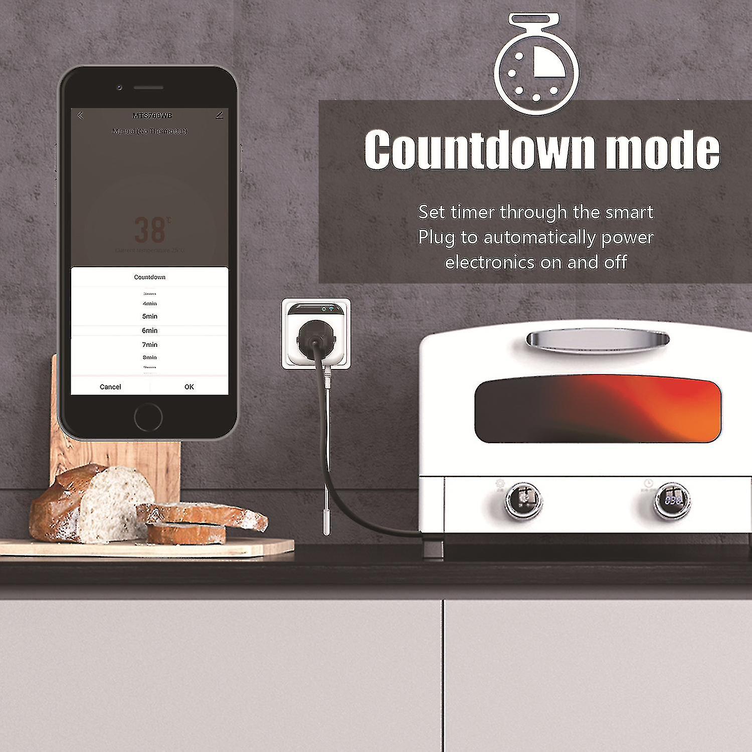 Smart Wifi Thermostat Programmable Power Outlet With App Remote Control ...