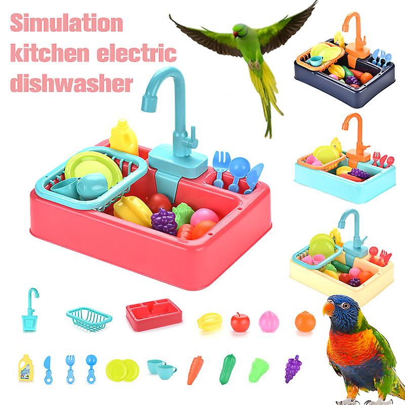 Parrot Perch Shower Pet Bird Bath Cage Basin Bowl Birds Accessories Parrot Toy