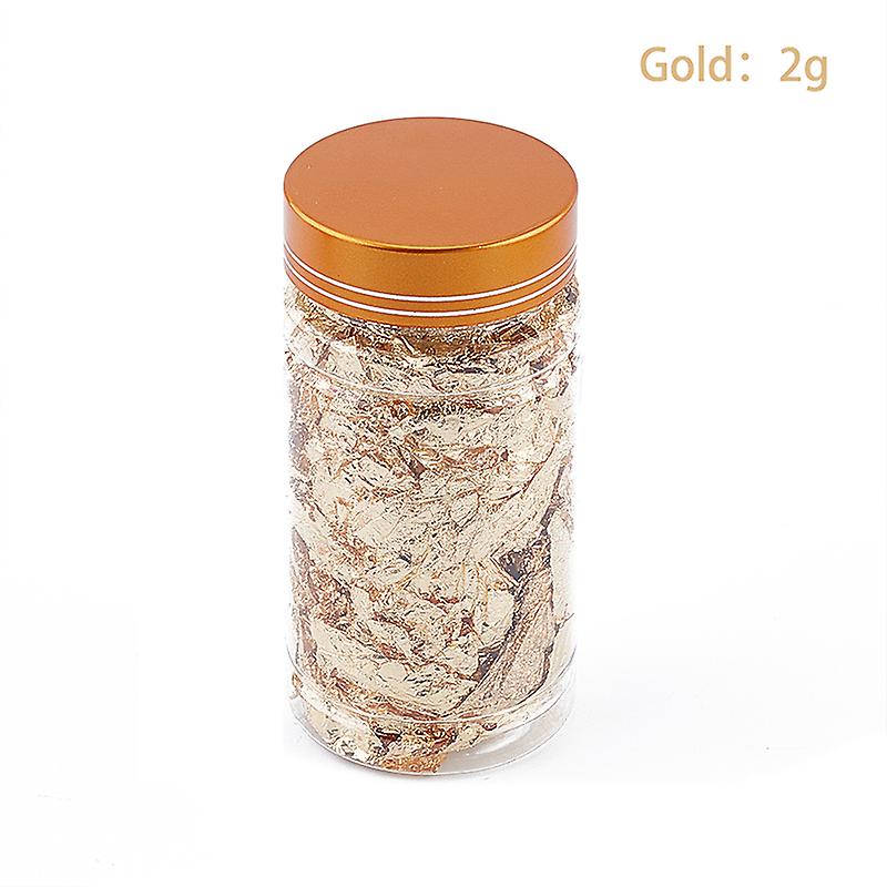1瓶金箔 银箔 铜箔装饰美甲 2g 金箔碎片