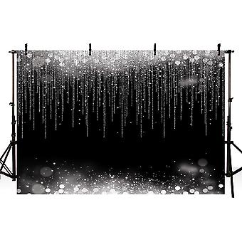 Renaiss Fotohintergrund 3 X 2,4 M – Silberner Glitzer-Hintergrund Für Geburtstagsfotos, Portrait, Feiern
