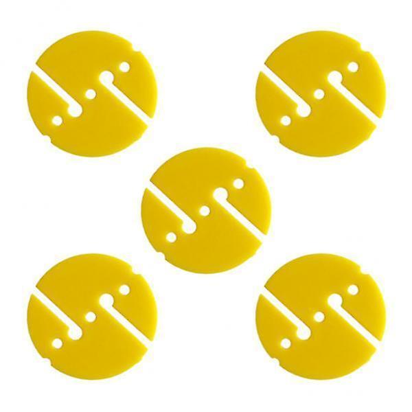 2x5 Pieces Round Dive Line Arrow Marker for Scuba Cave and Wreck Diving Yellow