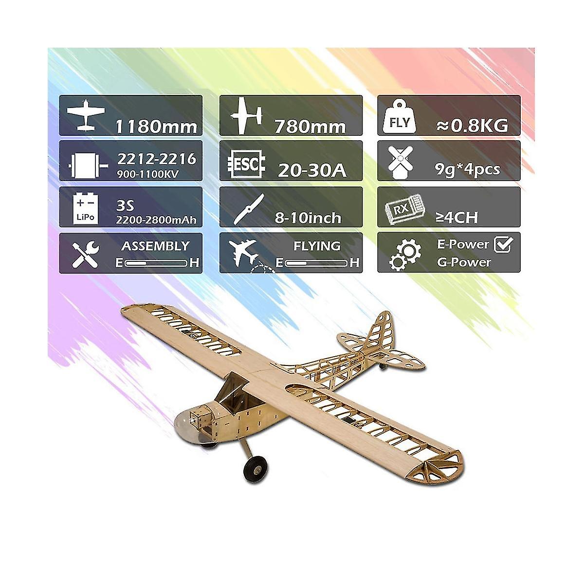 ウッド RC 飛行機 1.2m 30e 4ch リモートコントロール航空機キット /pnp バージョン DIY フライングモデル