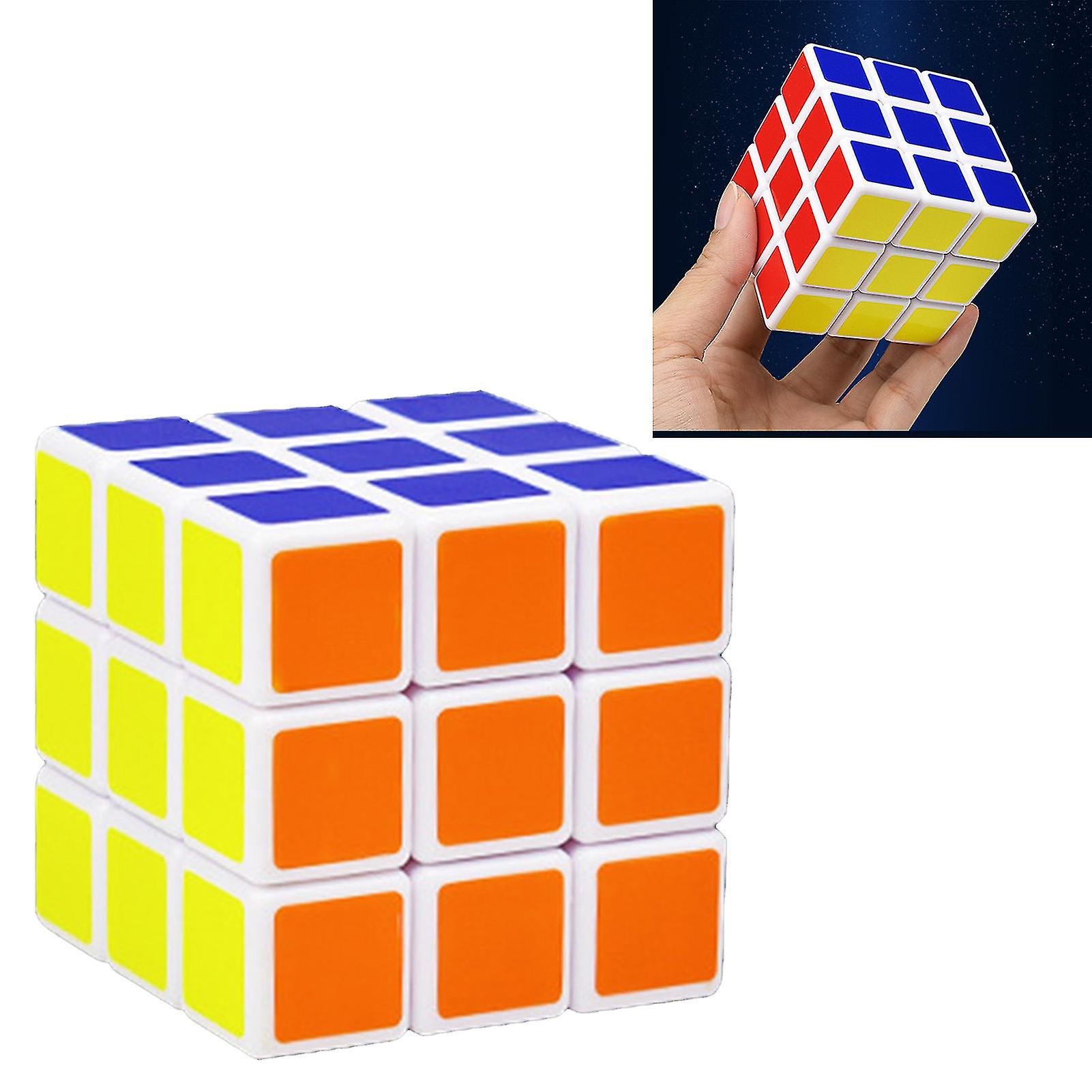 3 X 3 Speed Puzzle Stickerless Puzzles Toys Easy Turning Speed Puzzle for Beginners and Professionals White