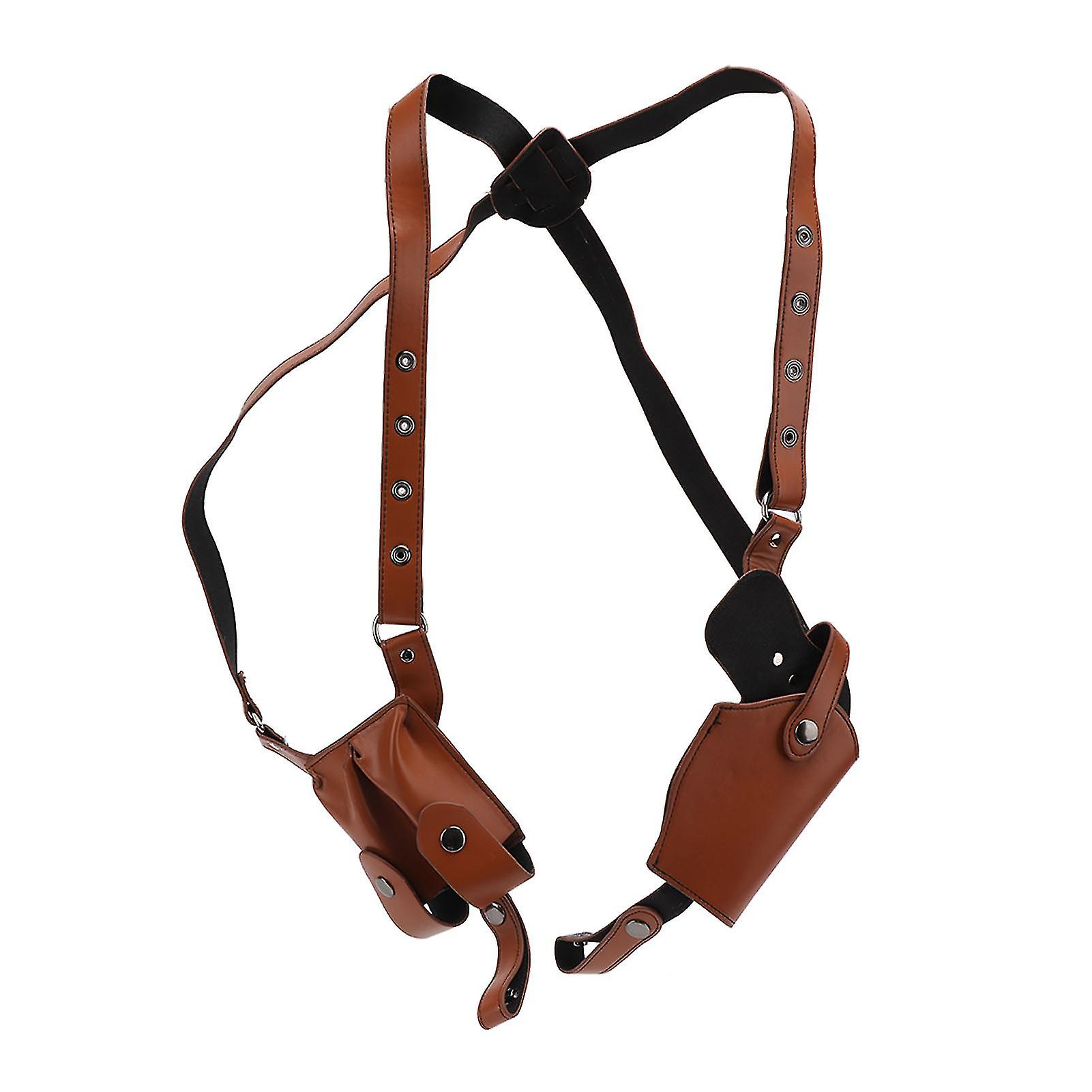 Shoulder Shooting Tool Bag PU Leather with Adjustable Shoulder Strap Shooting Pouch for Hunting