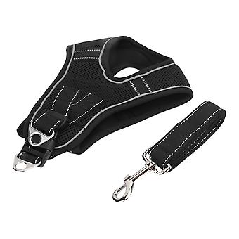 Pet Mesh Chest Harness Soft Breathable Dog Mesh Nylon Leash Friendlly Control for Dog PetsXS