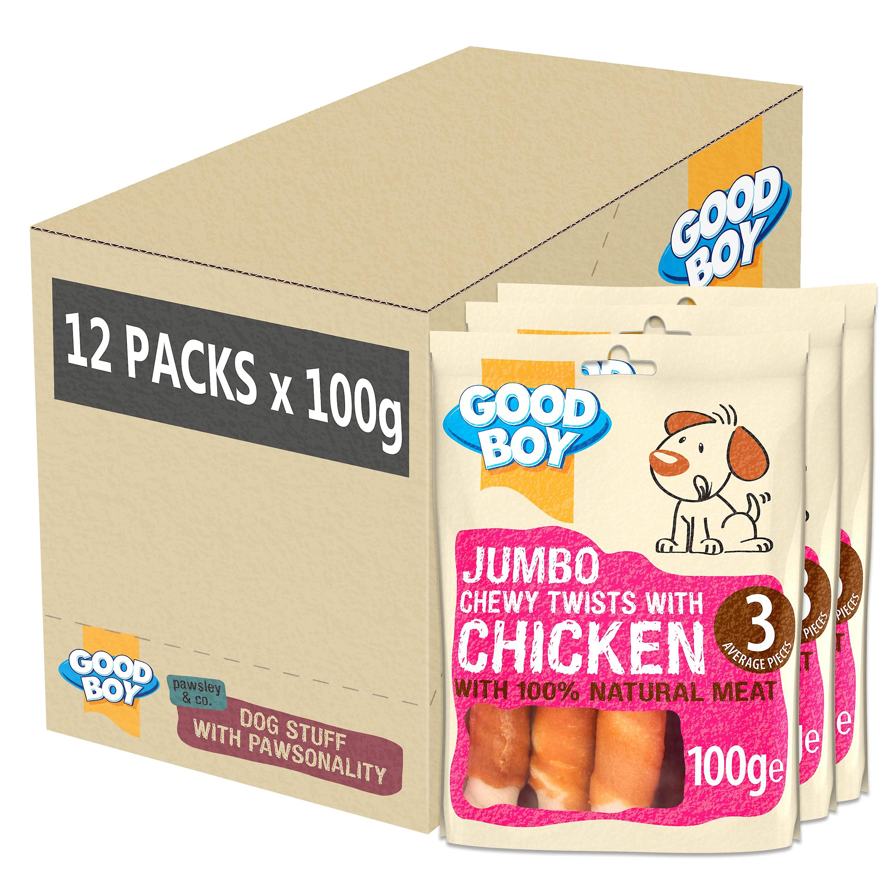 Good Boy Jumbo Chewy Twists with Chicken Dog Treat 10 x 100g