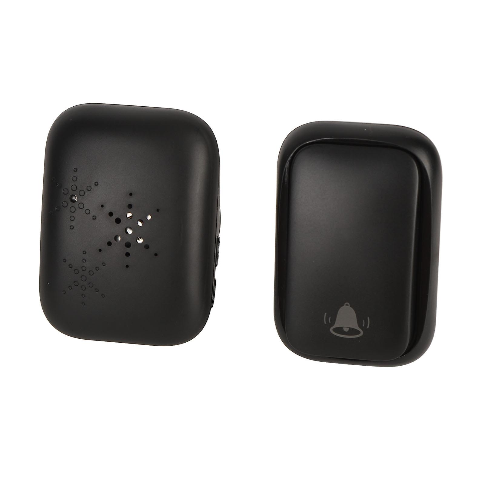 جرس الباب اللاسلكي الأسود ذاتي التشغيل بدون أسلاك اللكم في الهواء الطلق جرس باب الترحيب