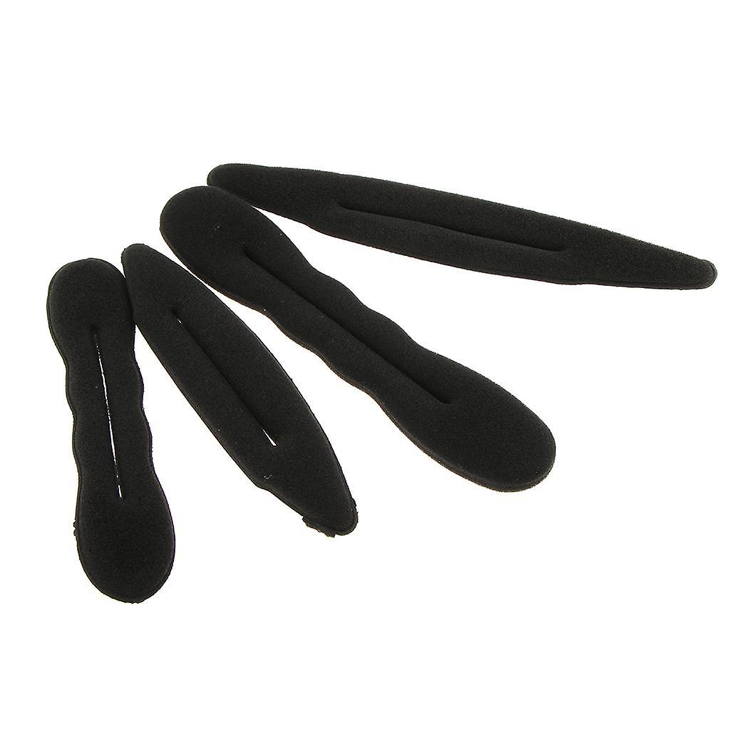 4 Pieces Sponge Hair Styling Foam Donut Bun Curler Maker Ring Twist Tool DIY