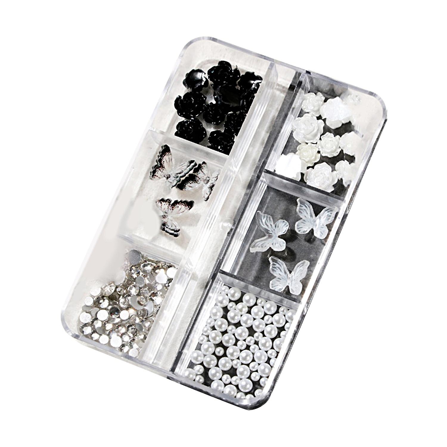 1 Box Nail Decorations Realistic Looking Shiny Visual Effect Creative Shape Non-Fading 3D Camellia