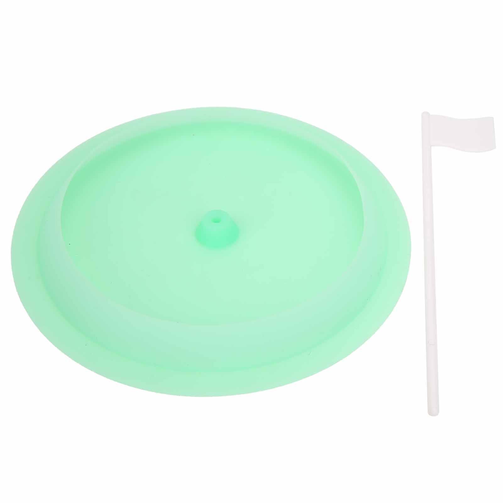Golf Putter Practice Silicone Disc with Hole Indoor Putting Cup and Plastic Target Flag for Accuracy Training and Skill Improvement