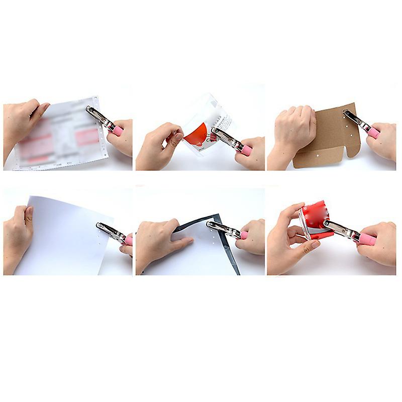 Small Single Hole Punch Comfortable Handle Compact Lightweight Handheld Hole Puncher for Home Office DIY 3mm Medium Round Hole 