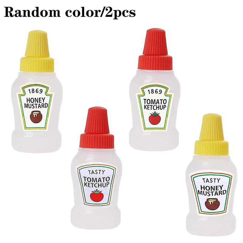 For Mini Squeeze Sauce Bottles 2 Pack 25ml Leak Proof Portable Condiment Dispenser For Kitchen Picnic Party