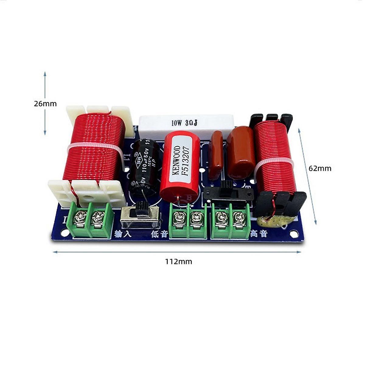 2PCS 2-Way 250W 2500Hz-3000Hz Frequency Divider DIY Speaker Filter Circuit Home Theater Bass HiFi S