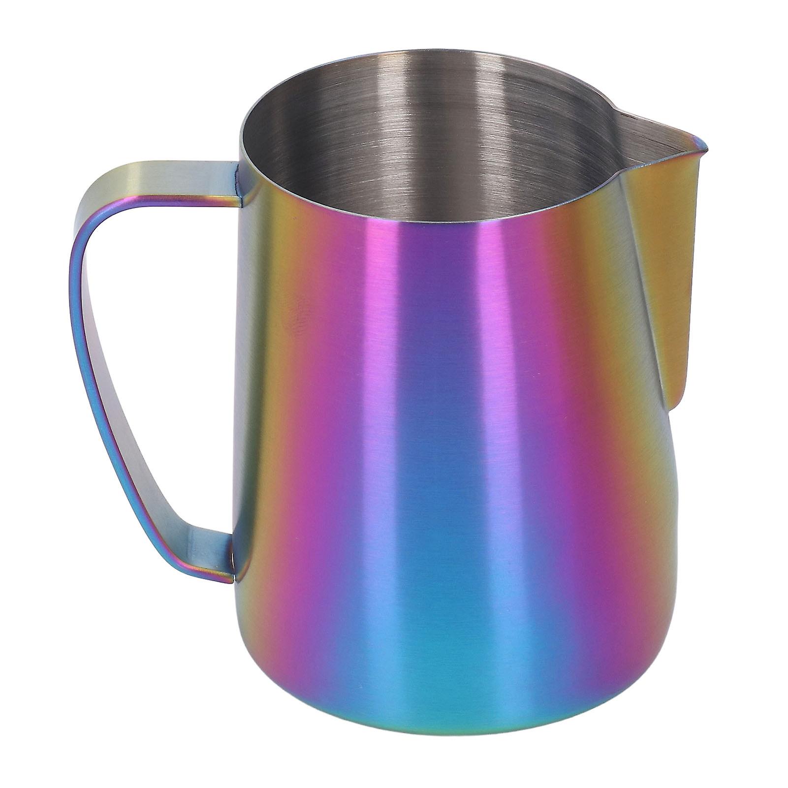 22oz 650ml Stainless Steel Milk Frothing Pitcher Colorful Coffee Steaming Jug for Latte Art and Espresso Foam