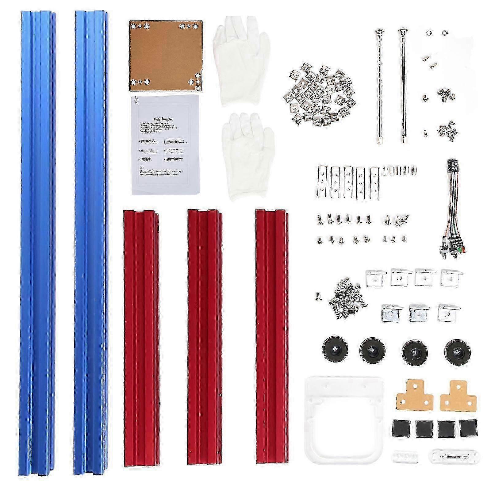 ITX Computer Open Case Bracket Aluminum Alloy DIY Frame Good Heat Dissipation Blue Red