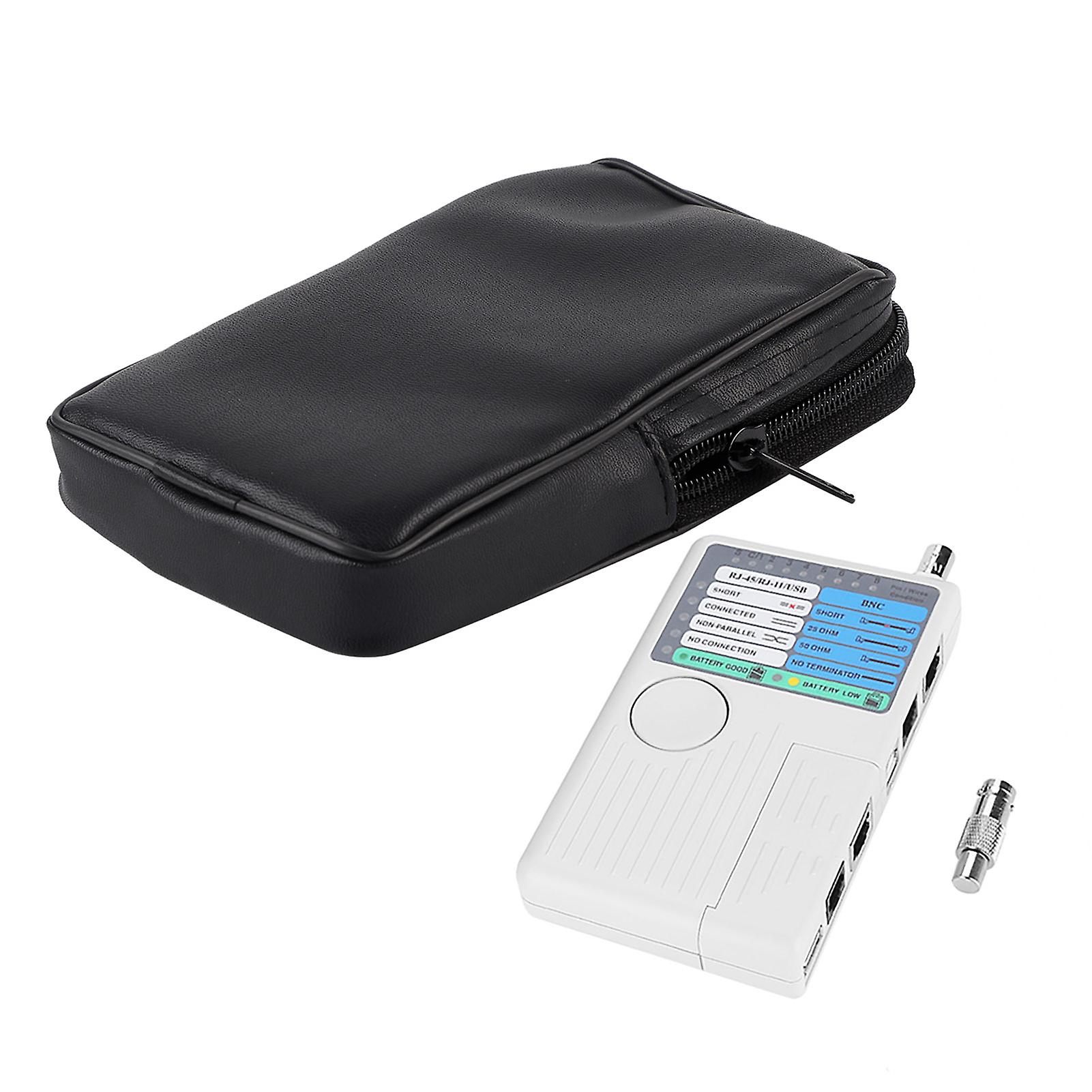 4-in-1 Portable LAN Network Cable Tester Remote RJ11 RJ45 USB BNC for UTP STP Cables Tracker