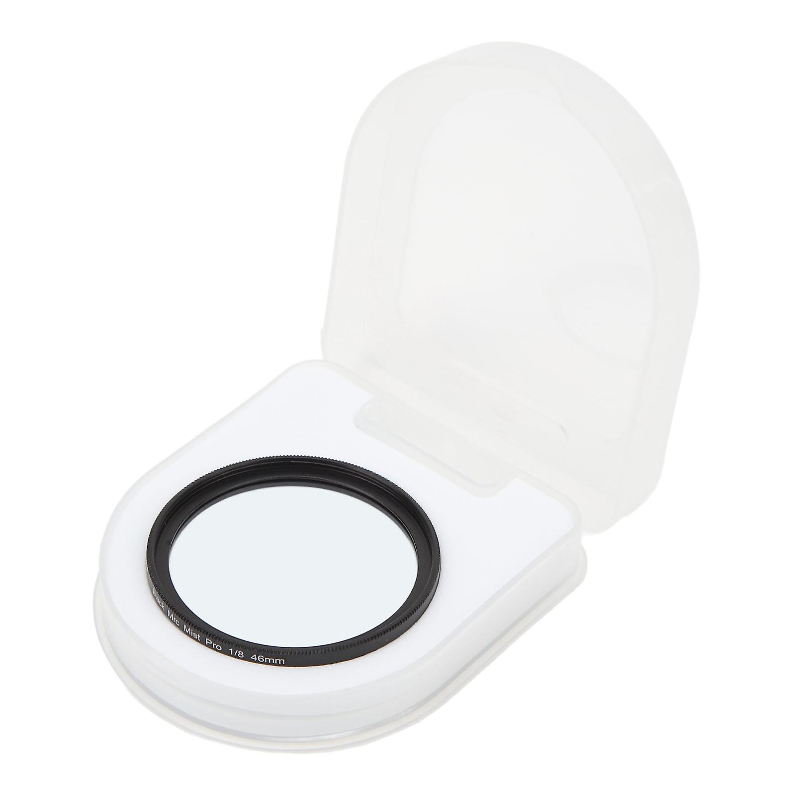 Black Diffusion 1/8 Lens Filter Black Mist Diffusion Lens Filter for Video Shooting Portrait Shooting Still Life Scenery 46MM 