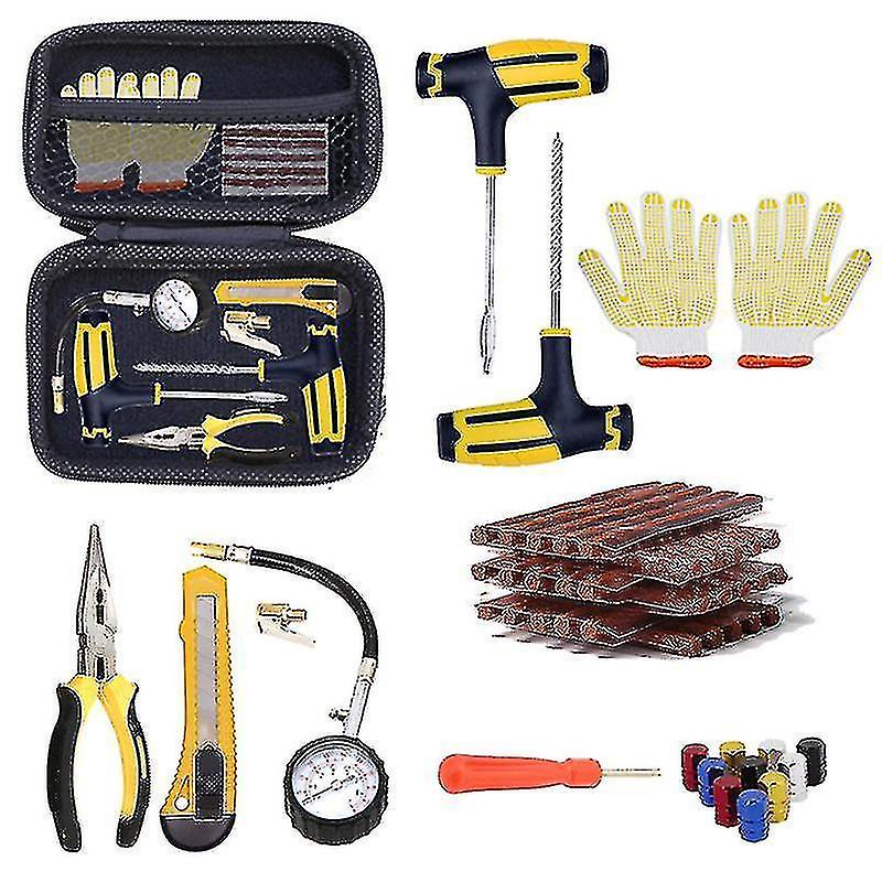 Car Tire Repair Kit Puncture Plug Tools Tyre Puncture Emergency For Tire Strips Stiring Glue Repair