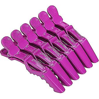 6-Piece Crocodile Hair Sectioning Clips for Professional Hairdressing Styling