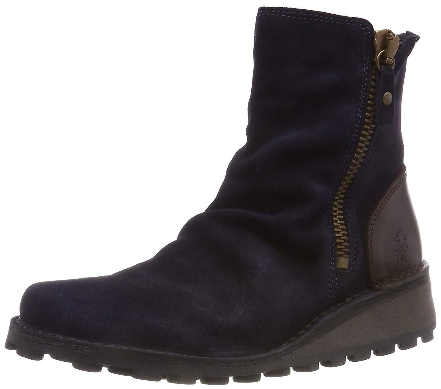 Fly london Mong944fly Navy Brown Suede Womens Ankle Boots