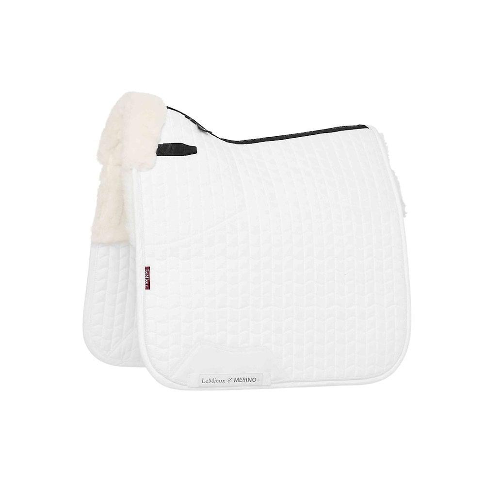 LeMieux Lemieux Merino+ Half Lined Suede Dressage Square - White/white