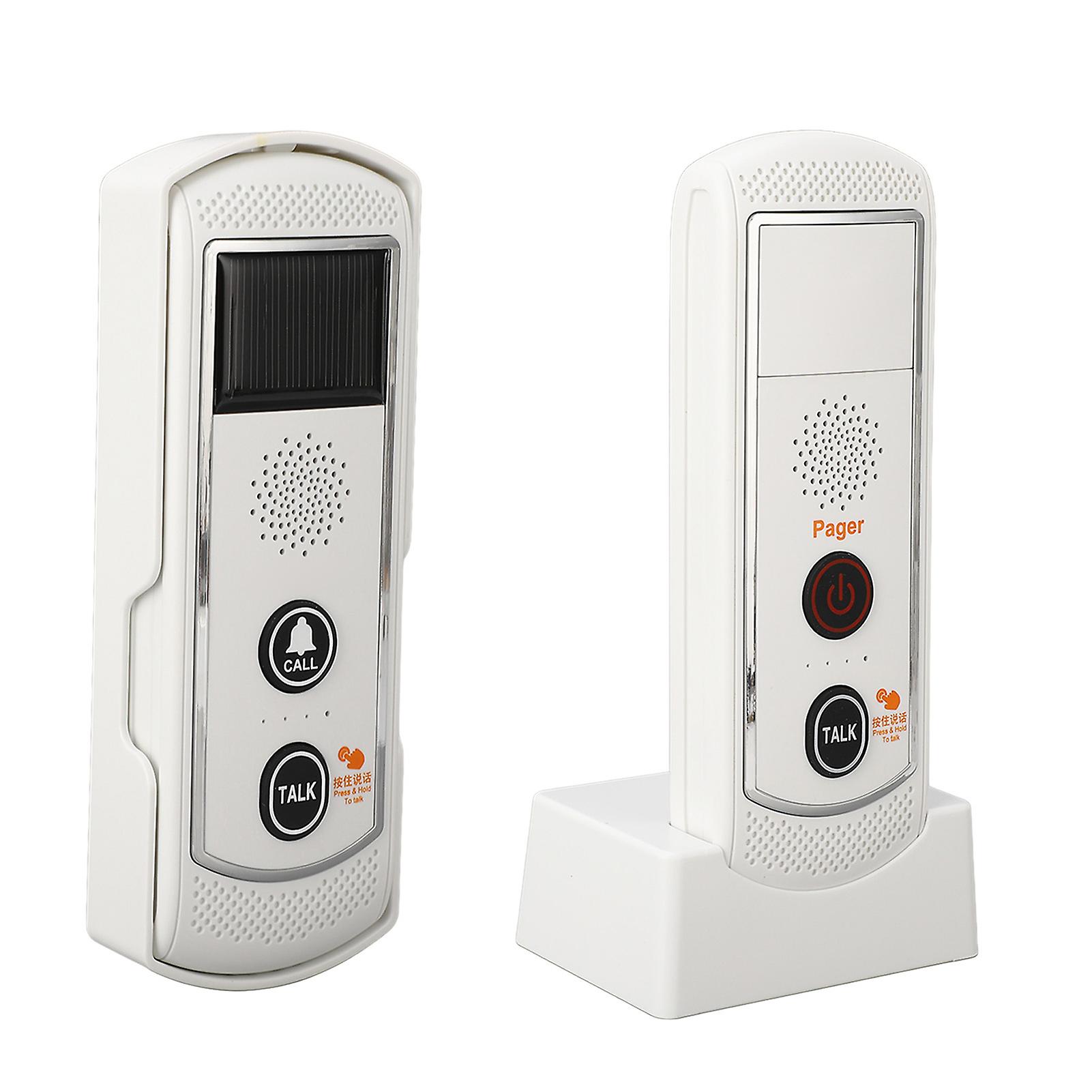 Solar Wireless Doorbell 2 Way Intercom Doorbell Multifunctional Anti Interference Volume Adjustable Waterproof 2000m Door Bell