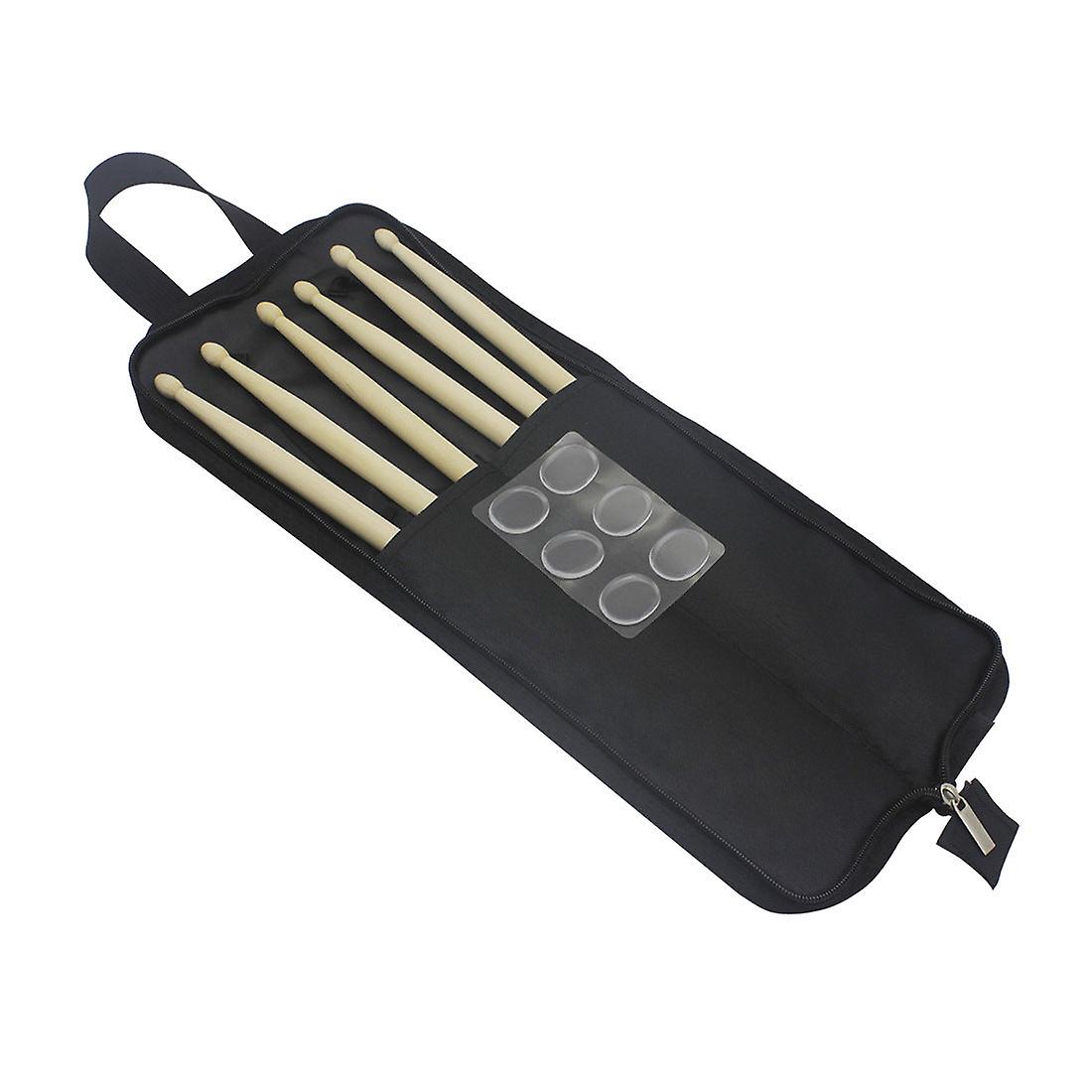 DT-33 Tom-tom Drum Accessory ثلاث قطع أسود أفخاذ حقيبة طبل عصا ملصقات كتم الصوت