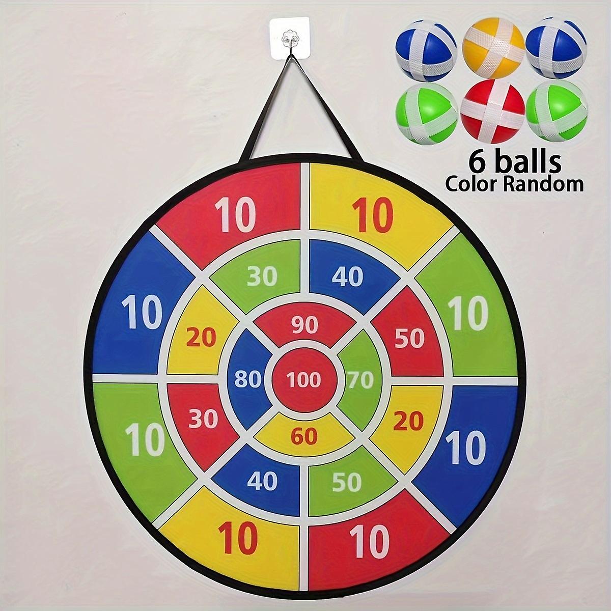 Giant Dart Board Set - 12 Sticky Balls Included - Exciting Throwing Game for Kids in Kindergarten - 