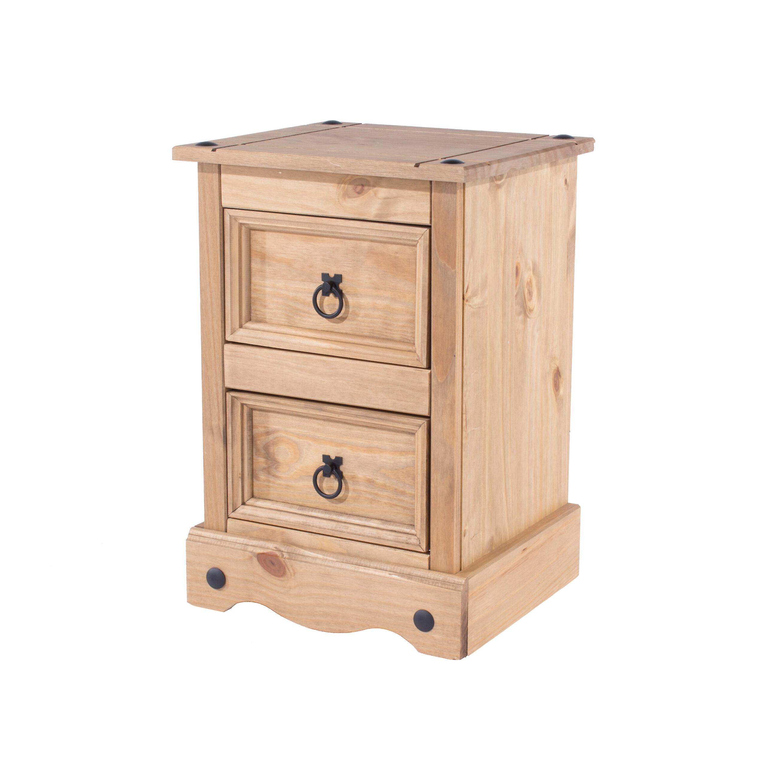Coristan 2 Drawer Petite Bedside Cabinet